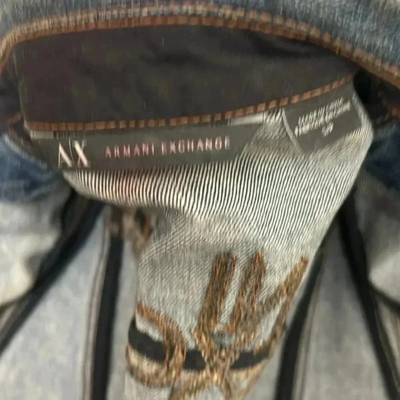 Armani Exchange cropped western studded star denim vest - Picture 5 of 6